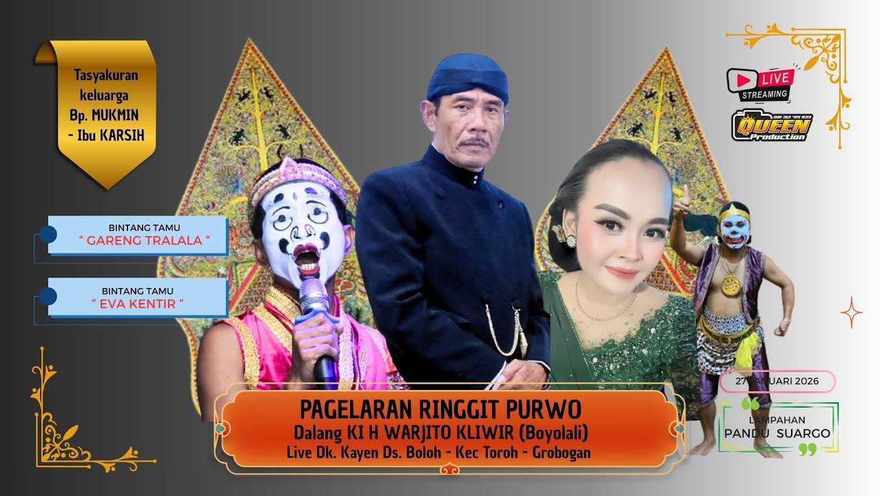 LIVE STREAMING RINGGIT PURWO - DALANG KI H WARJITO KLIWIR (BOYOLALI) - BINTANG TAMU 