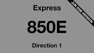 DEFUNCT: [SBS Transit] Express Bus Service 850E - Direction 1 Hyperlapse