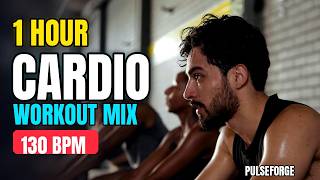 Cardio Gym Mix 2026 ⚡ 1 Hour Electronic Workout Music (130 BPM) | PulseForge