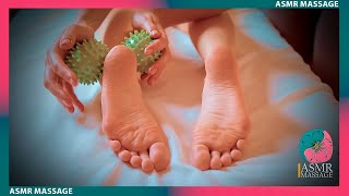 ASMR | MASSAGE | Rubber Spike Balls (back, hand, foot, feet)