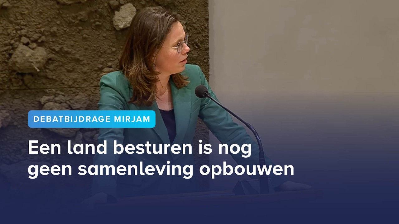 Mirjam Bikker tijdens debat regeringsverklaring: een land besturen is nog geen samenleving opbouwen