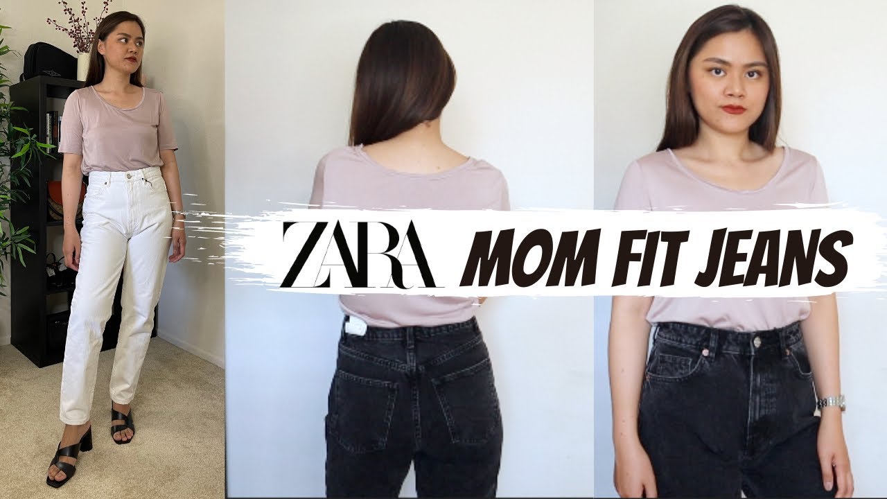 ZARA MOM FIT JEANS 2022 | OYSTER WHITE & BLACK (try on + review) - YouTube