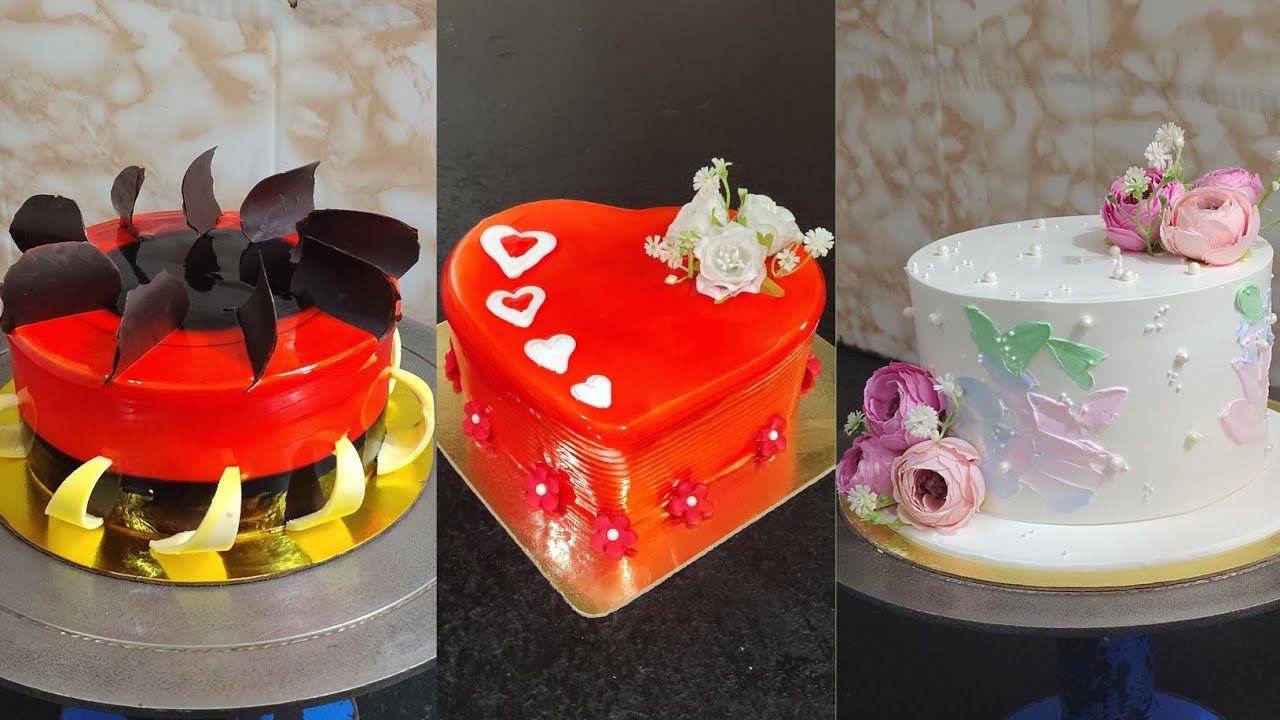 How To Make 3 Fancy Cake Decorating Ideas For Beginners | Mohit Fancy Cake 
