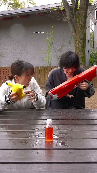Sister you cut short by a toy gun. #shortsvideo