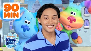 Blue and Josh Skidoo & Explore the Neighborhood! 🏡 w/ Rainbow Puppy | Blue's Clues & You!