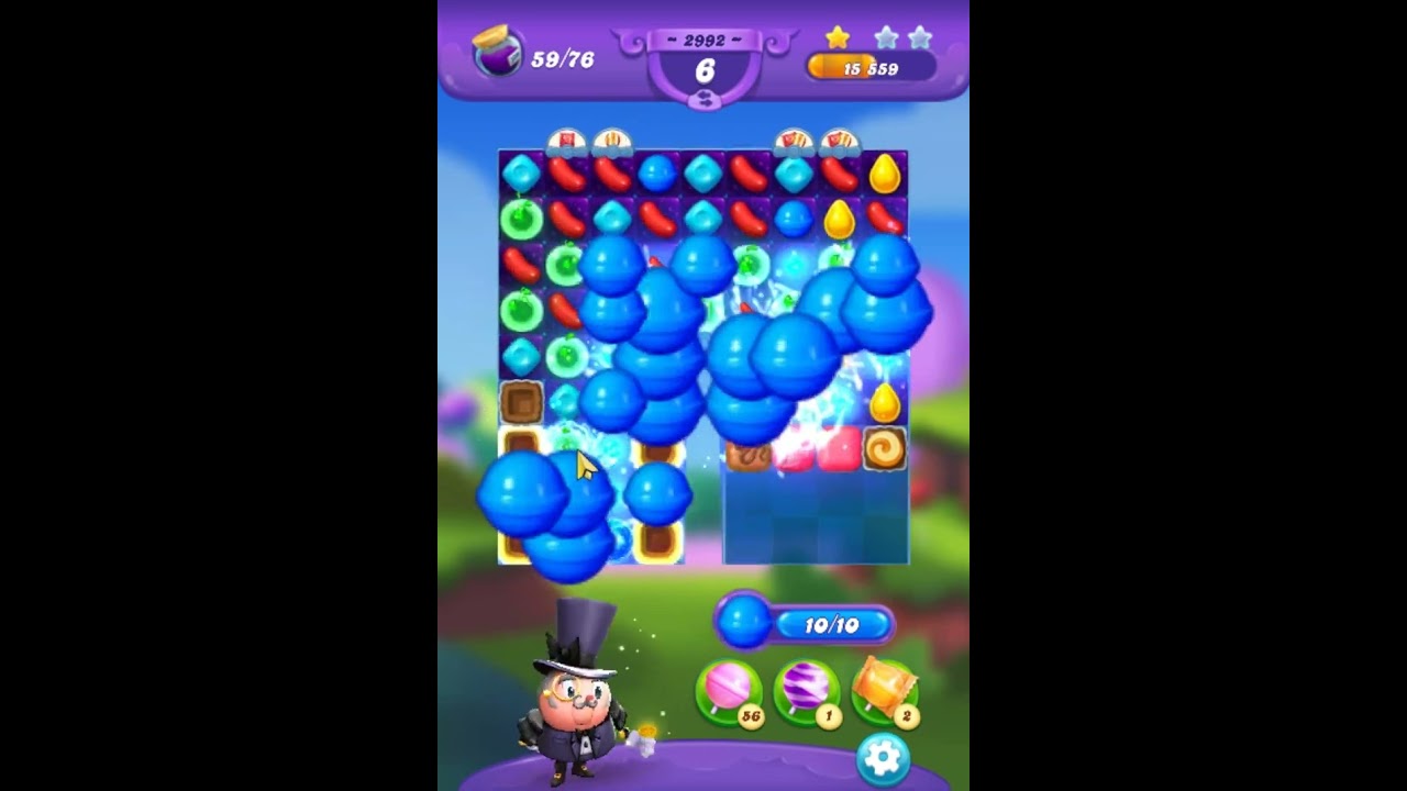 Candy Crush Friends Saga Level 2992 Get 2 Stars , 23 Moves Completed
