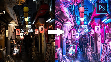 [ Photoshop Tutorial ] CYBERPUNK Color Effect (BLUE PINK)
