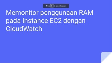 Memonitor RAM Usage pada Instance EC2 dengan CloudWatch