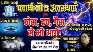 पदार्थ की 5 अवस्थाएँ | Solid, Liquid, Gas, Plasma & BEC | Class 9 Science Hindi 2026 Group D railway