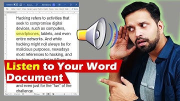 Listen To Your Word Document | Text to Speech in any language in Word