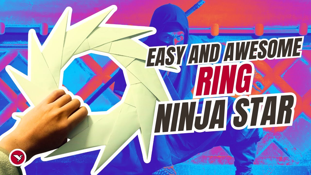 Awesome Ring Ninja Star from 11 A4 Sheets | Modular Origami Tutorial