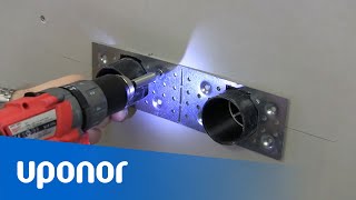 Uponor M7 Koblingsdåse monteres i pladevæg 2014