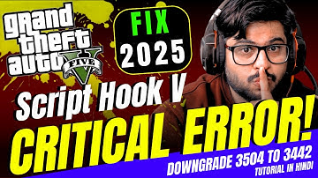 FIX Script Hook V Critical Error 2025! Fix Your Game in 2 Minutes I Downgrade GTA 5 Latest Update!