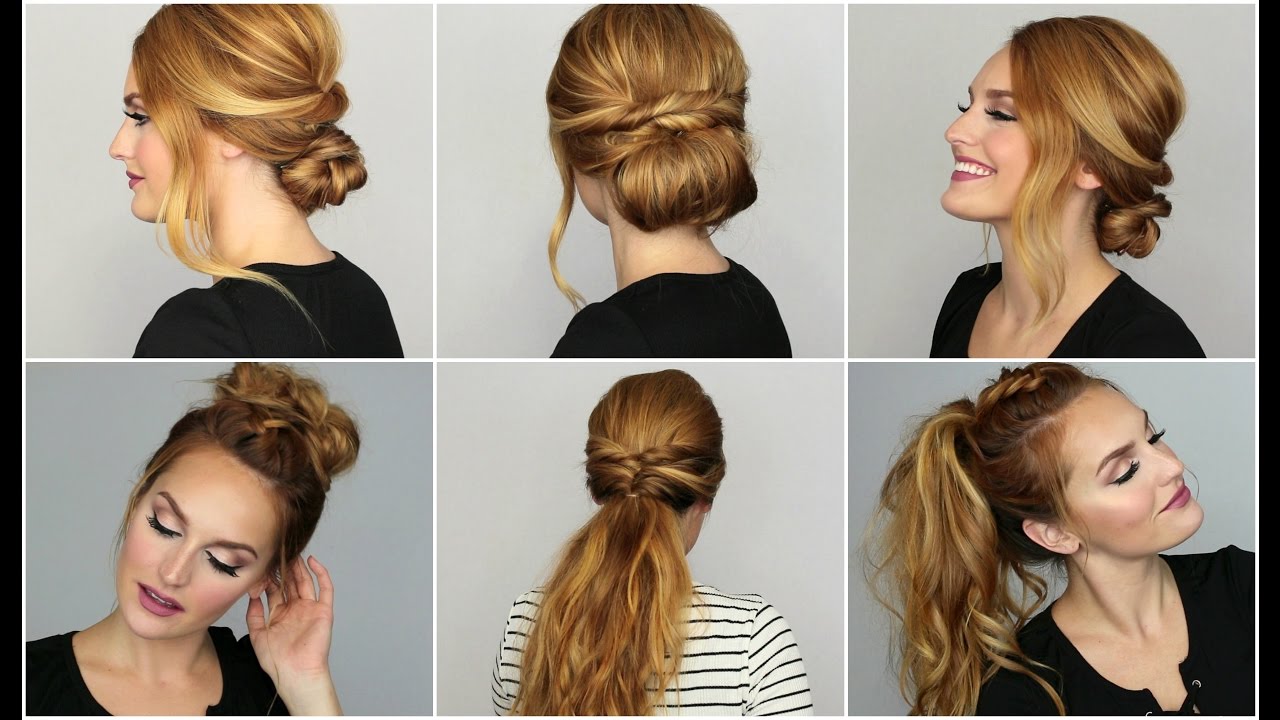 Easy 5 Minute Hair Styles - YouTube