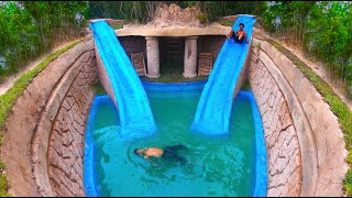 120 Days Building Water Slide To Private Underground Temple Swimming Pool by Primitive Tool 267,682 views 9 months ago 18 minutes