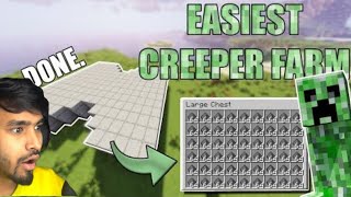 easy gunpowder / creeper farm in Minecraft ll bedrock/Java/pocket edition 😮😁 #minecraft