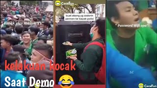 kelakuan🔥lucu mahasiwa saat Demo penolakan UU|| AUTO NGAKAK | Cocofun  #[5]