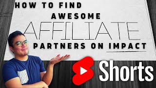 #Shorts How to Find an Affiliate Partner on Impact