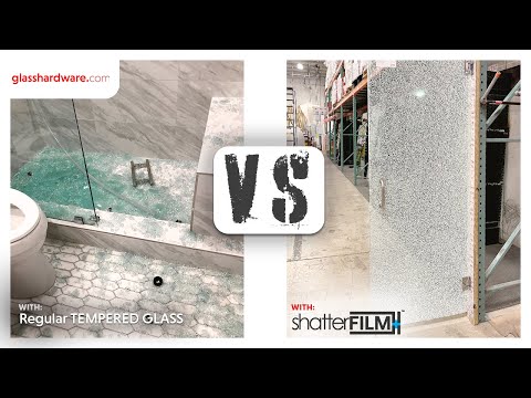 shatterFILM+ safety protection for shower doors