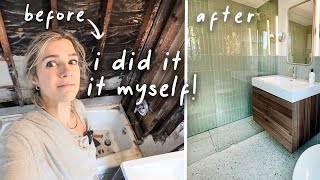 I Gave my Bathroom a Renovation MYSELF.... DIY Renovation Before \& After