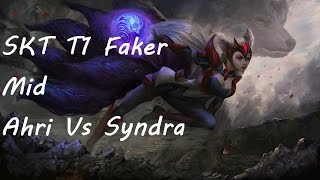 SKT T1 Faker   Ahri vs Syndra   KDA 18/3/9