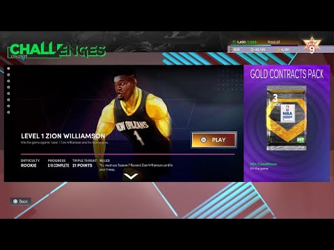 NBA 2K22 MyTEAM Spotlight Challenges - Season 7 Spotlight - Level 1 Zion Williamson