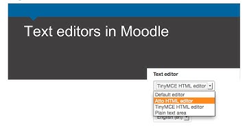 Text editors in Moodle 2.7