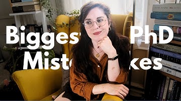 3 Biggest Mistakes I Made | First Year PhD Reflection