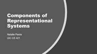 Components of Representational Systems
