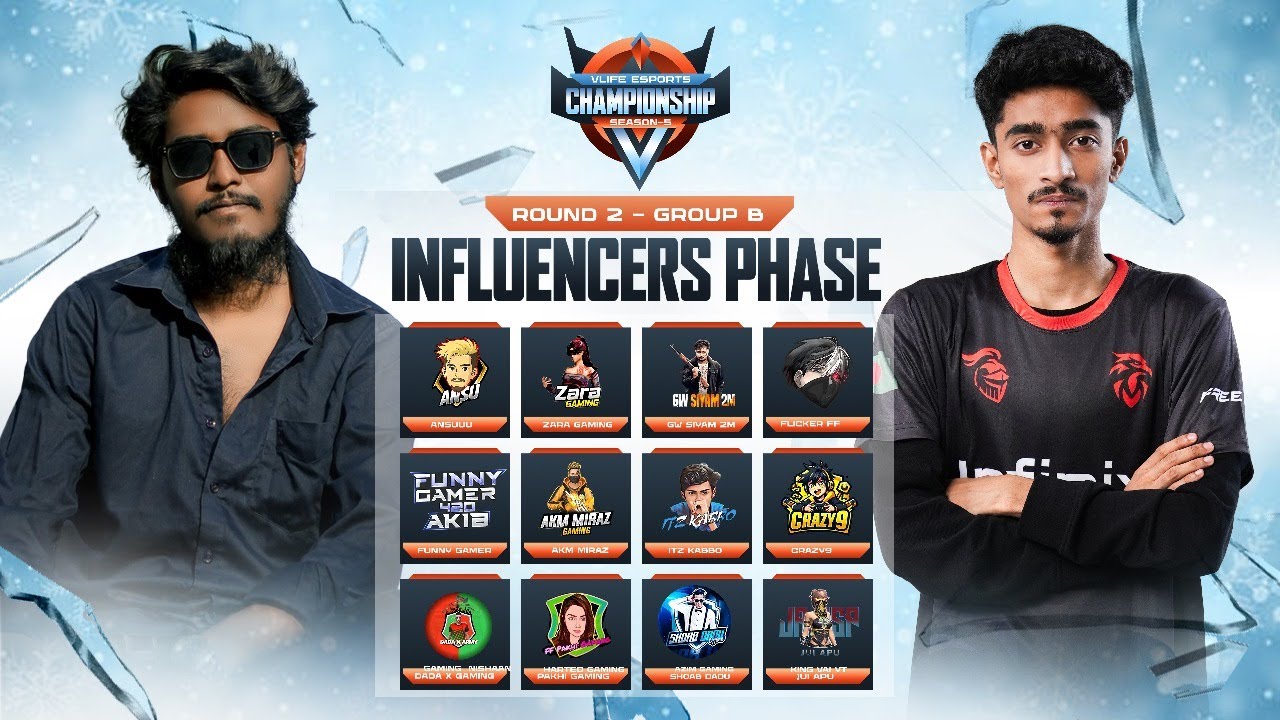 [🔴LIVE] VLIFE ESPORTS CHAMPIONSHIP SEASON-05 | INFLUENCERS QUALIFIERS R ...