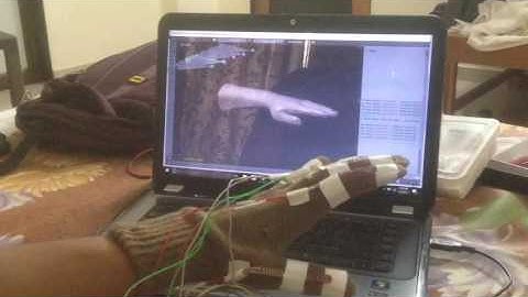 Data Glove using arduino and blender