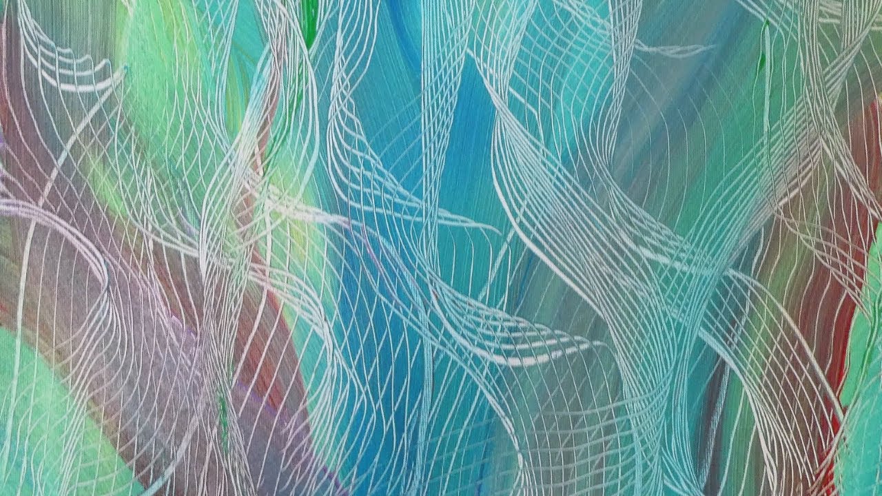 Pretty Billowing Lace Curtains Using a Catalyst Wedge #acrylicpouring # ...