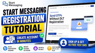 Register in Start Messaging Tutorial | Send OTPs without DLT Registration