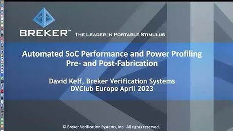 Automated SoC Performance and Power Profiling Pre- and Post-Fabrication