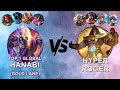 HYPER ROGER VS GOLD LANE HANABI - MLBB - TOP GLOBAL 1 HANABI -