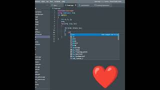 Print heart 💖 pattern in C++ || #programming #coding screenshot 4