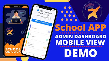 School App Admin Dashboard Mobile View || Best School App || Interactive Live Class
