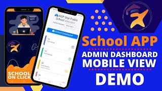 School App Admin Dashboard Mobile View || Best School App || Interactive Live Class
