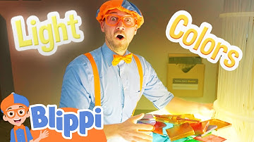 Blippi Plays with Light and Colors at the Museum! | Educational Videos for Kids