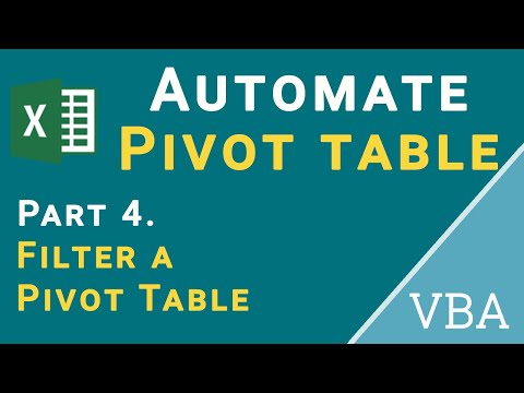  New Automate Excel Pivot Table with VBA | Filter a Pivot Table | Lesson 4