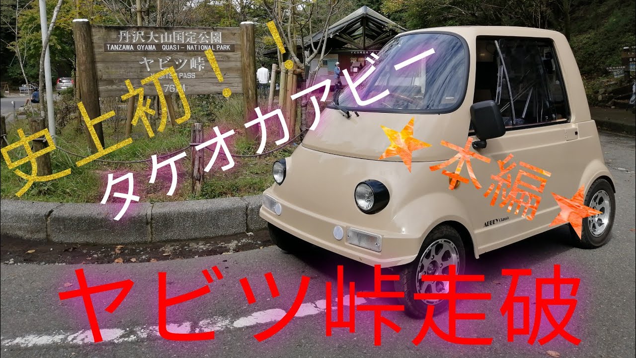 【登録者300人記念】タケオカアビー40周年記念　takeoka abbey ミリュー　T-10 ララ　タケオカ自動車工芸マイクロカー　小型モビリティ　ミニカー　ヤビツ峠　やびつ　蓑毛　秦野　1人乗り