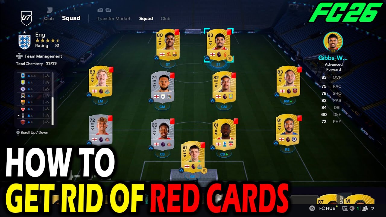 Как быстро избавиться от красных карточек в FC 26 Ultimate Team