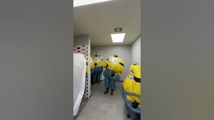 Minions in bathroom #shorts (full vid in descripti...