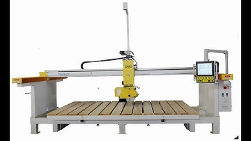 OSC-TITAN 5 axis cnc CAD input quartz stone sink cutting machinery bridge saw machine