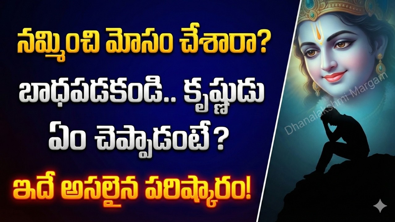 ప్రేమించిన వారు నమ్మించి మోసం చేశారా? కన్నీళ్లు ఆపుకుని శ్రీకృష్ణుడు చెప్పిన ఈ ఒక్క నిజం తెలుసుకోండి