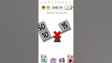 BRAIN TEST LEVEL 371 Balance the seesaw