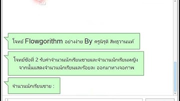โจทย์ Flowgorithm อย่างง่าย 02