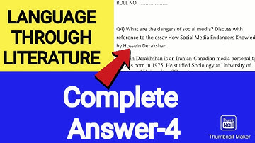 Language Through Literature Answer-4 | B.A. (P) / B.Com (P) Semester IICore English | DUSOL| ncweb