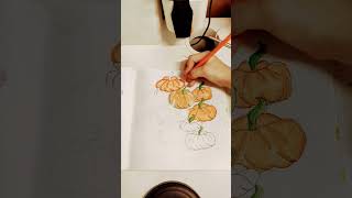 туториал как нарисовать тыкву #tutorial #тыква #рисунок