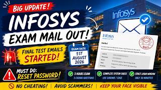 Infosys SP and DSE Exam Mail Out | 1 Aug Exam Mail | Virtual Coding Exam